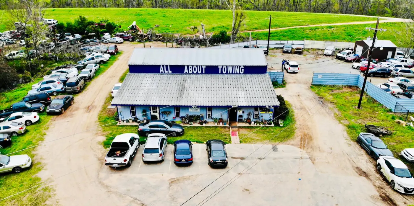 Aerial view of the All About Towing location